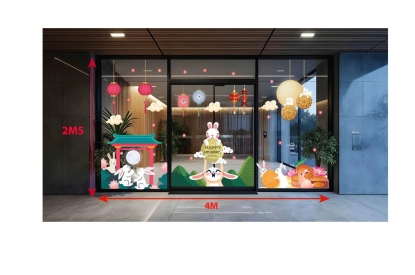 Bộ Decal Trung Thu Cho Shop, Quán Cafe, Văn Phòng – Giá In Tận Xưởng 