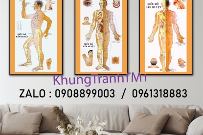 Tranh tráng gương huyệt đạo  cổ vai gáy