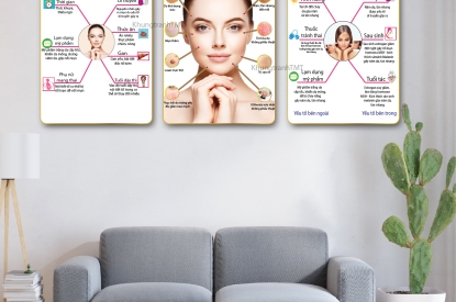 🎨 Bộ 3 Tranh Tráng Gương Chăm Sóc Da – Điều Trị Mụn, Nám, Tàn Nhang