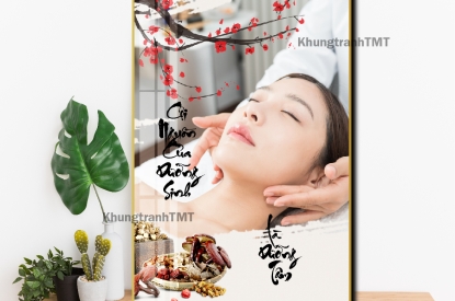 Khung tranh tráng gương cho spa trị liệu - dưỡng sinh
