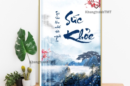Khung tranh tráng gương- tranh massage trị liệu-tranh dưỡng sinh 