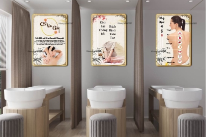 Khung tranh tráng gương -  Tranh dưỡng sinh treo tường spa, dưỡng sinh