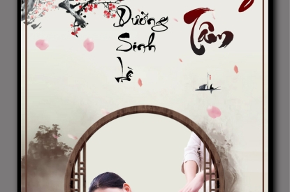 Khung tráng tráng gương - Tranh dưỡng sinh chất lượng cao