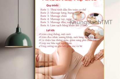 KHUNG TRANH MASSAGE MẸ BẦU-GIẢI PHÁP GÚP MẸ BỚT CĂNG THẲNG- NGỦ NGON HƠN MỖI NGÀY