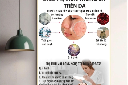 🖼️ KHUNG TRANH ĐIỀU TRỊ MỤN TRỨNG CÁ TRÊN DA