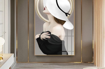 Khung tranh tráng  gương chân dung, tranh tráng gương chân dung sang trọng , thẩm mỹ, trang trí nhà ở, showroom, văn phòng