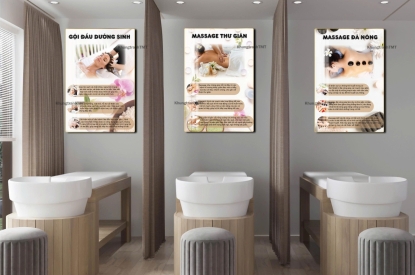 💆‍♀️ BỘ 3 TRANH GỘI ĐẦU DƯỠNG SINH – TINH HOA THƯ GIÃN ĐÔNG PHƯƠNG