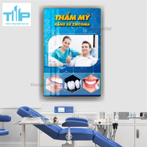 Tranh tráng gương phòng khám nha khoa “Răng Xinh Khỏe Đẹp – Lung Linh Rạng Ngời” 