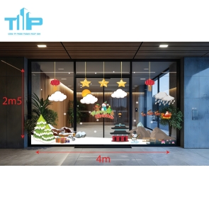 Không Gian Giáng Sinh Đầy Màu Sắc Nhờ Decal Noel Chất Lượng Cao! mẫu 37