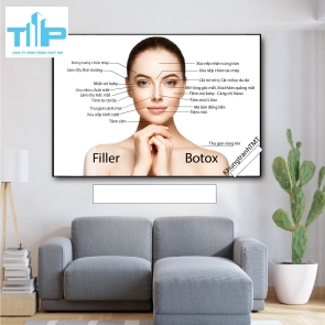 tranh trang trí spa về chăm sóc điều tri da