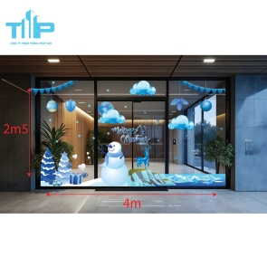 Mẫu Decal Noel Khổ Lớn 2m5 x 4m – Thiết Kế Hiện Đại, Độc Quyền Decor Thành Phát mẫu 42