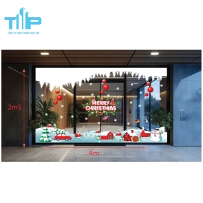  Decal Trang Trí Giáng Sinh Cửa Kính Đẹp mẫu 16