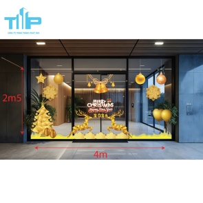 Trang Trí Giáng Sinh Đẳng Cấp Với Decal Noel Vàng Đồng Decor Thành Phát mẫu 44