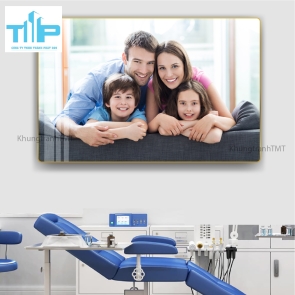 Mẫu tranh tráng gương minh họa decor phòng khám nha khoa