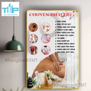 Khung tranh tráng gương - Dưỡng sinh điều trị đau cột sống, đốt sống cổ , vai gáy 