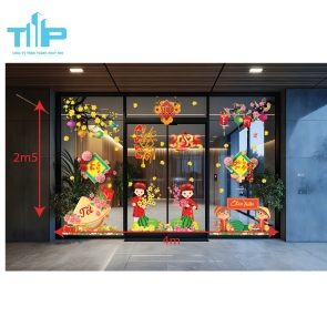 Trang Trí Shop & Văn Phòng Với Decal Tết 2026 – Không Gian Hút Khách Dịp Xuân mẫu 33