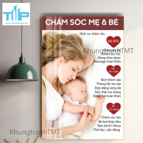 Tranh tráng gương trang trí - Tranh massage cho mẹ bầu - Tranh chăm sóc mẹ và bé 