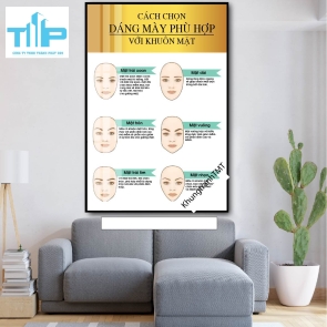 khung tranh tráng gương về phun xăm môi cho các spa thẩm mỹ viện