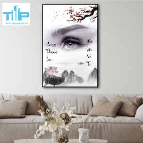 Khung tranh tráng gương phun mày và môi 
