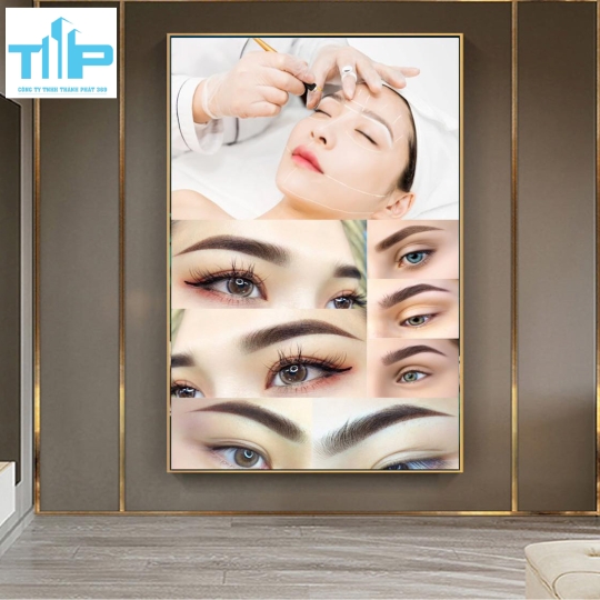 tranh trang trí phun xăm cho spa thẩm mỹ viện