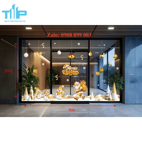 Decal Noel Dán Kính – Tổng Hợp Mẫu Decal Giáng Sinh Đẹp Và Ấn Tượng - mẫu 70
