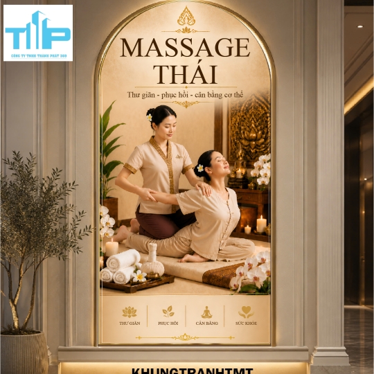 Tranh vòm Massage trị liệu - thư giãn vùng đầu, cổ vai gáy, body,.....