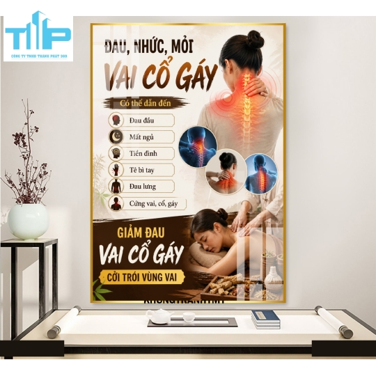 Mẫu tranh tráng gương dưỡng sinh, massage trị liệu toàn diện cao cấp