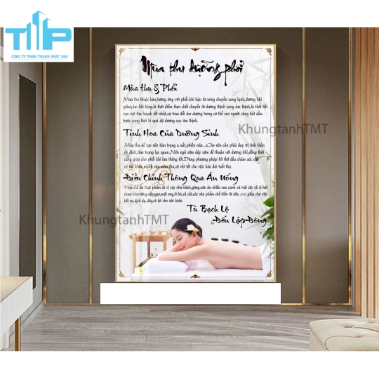 Khung tranh tráng gương trang trí spa 