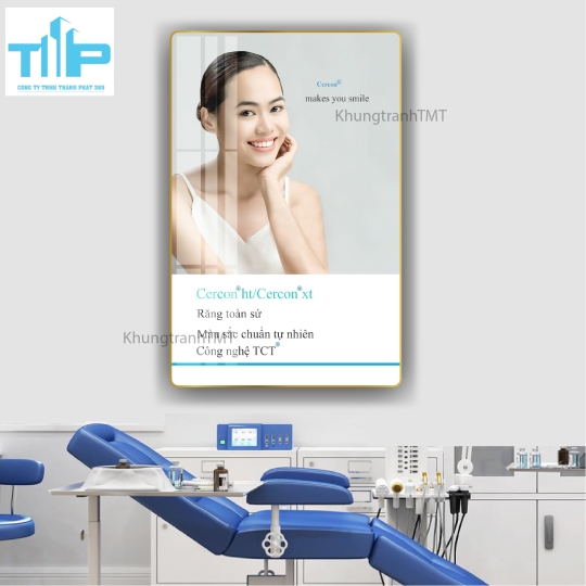 Tranh Tráng Gương Nha Khoa Hiện Đại – Nâng Tầm Không Gian Phòng Khám Chuyên Nghiệp