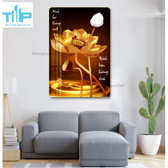 Khung tranh tráng gương - trang trí tiệm spa- massage