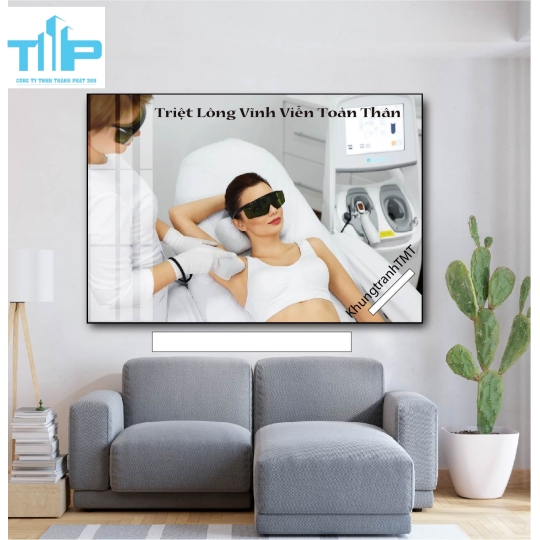 khung tranh điều trị và chăm sóc da trang trí spa, thẩm mỹ viện 