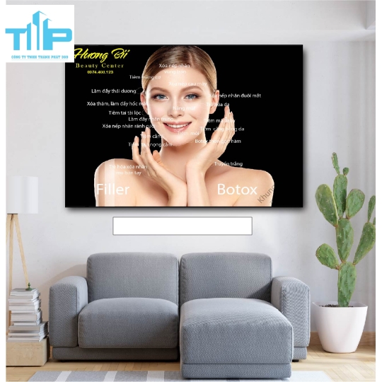 tranh trang trí spa về chăm sóc điều tri da