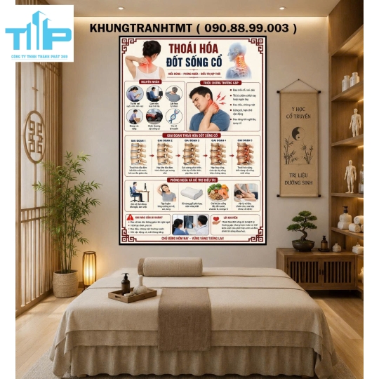 Tranh tráng gương trị liệu cơ xương khớp, dưỡng sinh, bấm huyệt tổng hợp