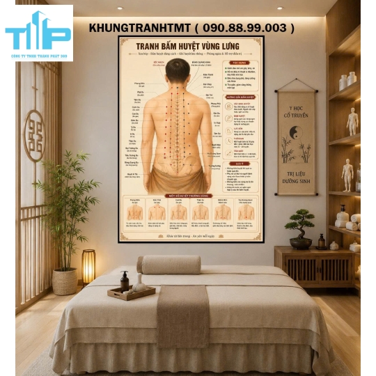 Tranh tráng gương trị liệu cơ xương khớp, dưỡng sinh, bấm huyệt tổng hợp