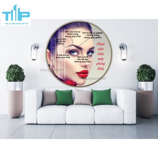 Khunh tranh tráng gương - Tranh tròn phun xăm mày và môi