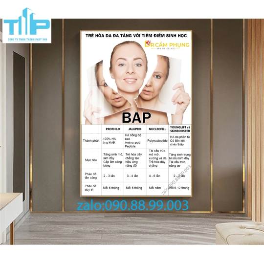 Khung tranh tráng gương  tiêm filler botox