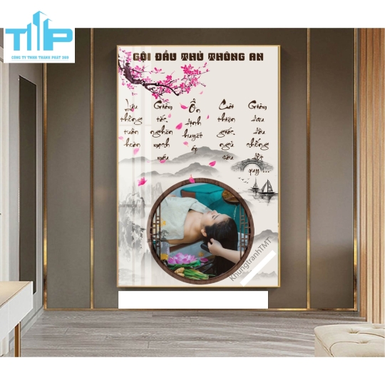 Khung tranh tráng gương- DƯỠNG SINH BẰNG THẢO DƯỢC-ĐẢ THÔNG KINH LẠC 