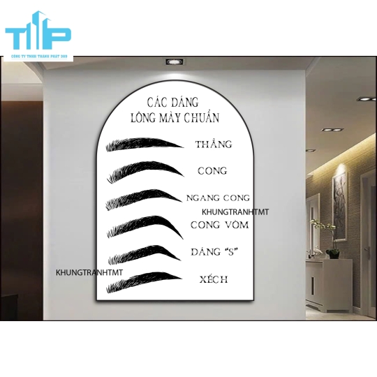 Tranh phun xăm công nghệ châu âu -Khung vòm tráng gương sang trọng