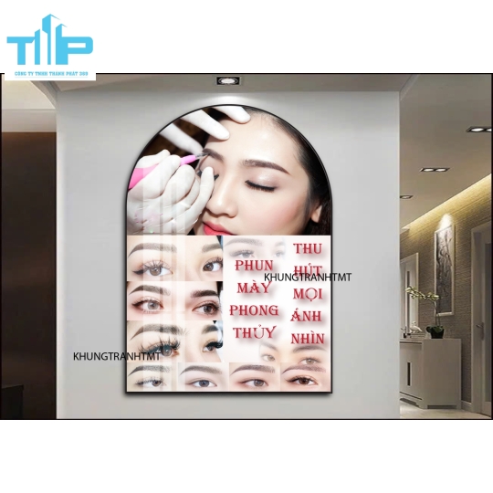 Tranh phun xăm thẩm mỹ - Tranh vòm tráng gương sáng bóng