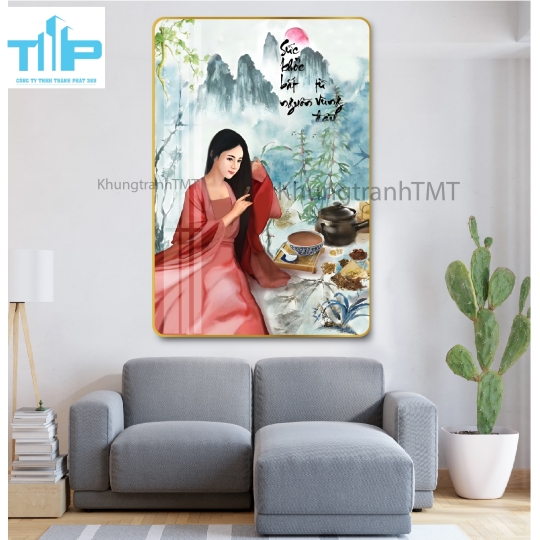 Khung tranh tráng gương - Nơi gửi an nhiên - Dưỡng sinh 