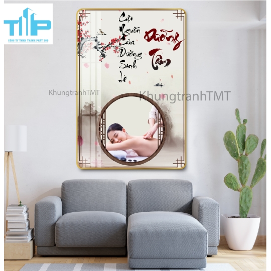 Khung tranh tráng gương - Nơi gửi an nhiên - Dưỡng sinh 