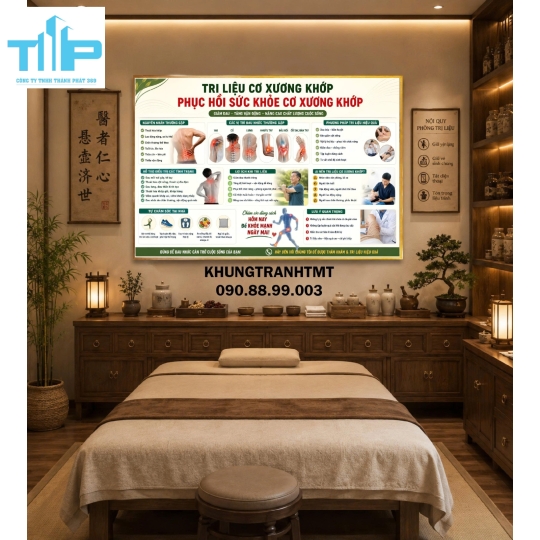 Tranh tráng gương trị liệu cơ xương khớp, dưỡng sinh, bấm huyệt tổng hợp