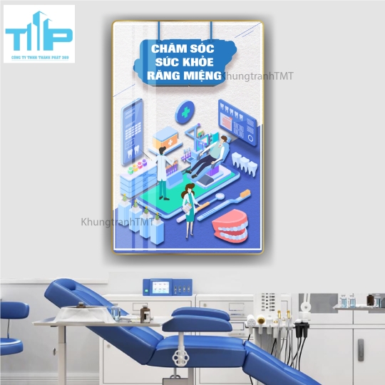 Tranh Tráng Gương Nha Khoa Hiện Đại – Nâng Tầm Không Gian Phòng Khám Chuyên Nghiệp