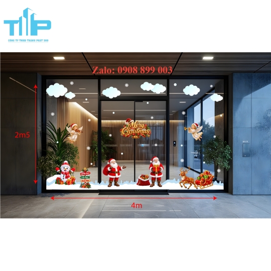 Decal Noel Dán Kính – Tổng Hợp Mẫu Decal Giáng Sinh Đẹp Và Ấn Tượng - mẫu 70