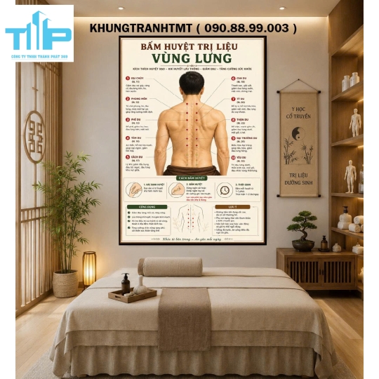 Tranh tráng gương các huyệt đạo trên cơ thể người và cách bấm huyệt đơn giản từng vùng