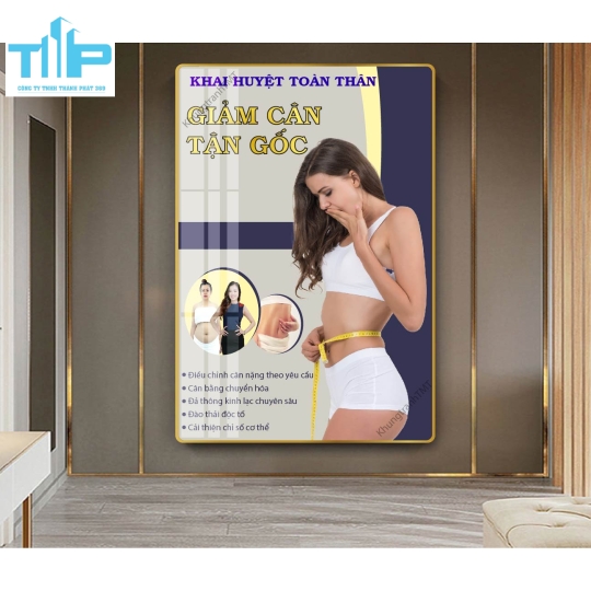Tranh trị mụn- Công nghệ lăn kim cao cấp - Khung tranh tráng gương bền đẹp