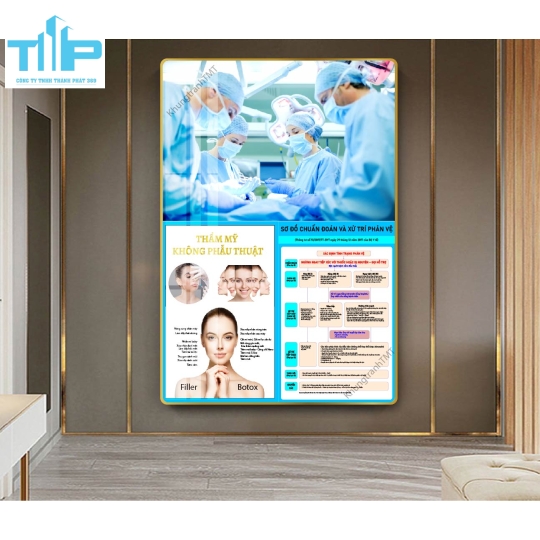 tranh treo tường thẩm mỹ chuyên các vấn đề về da cho spa 