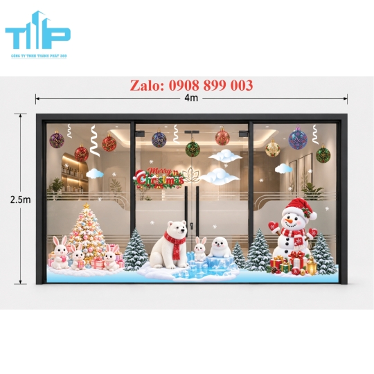 Decal trang tri noel hot trend năm 2027 - mẫu 68
