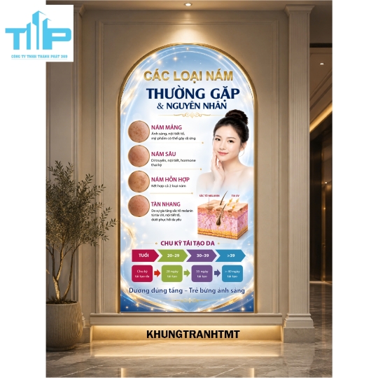 Tranh vòm chăm sóc da công nghệ hiện đại