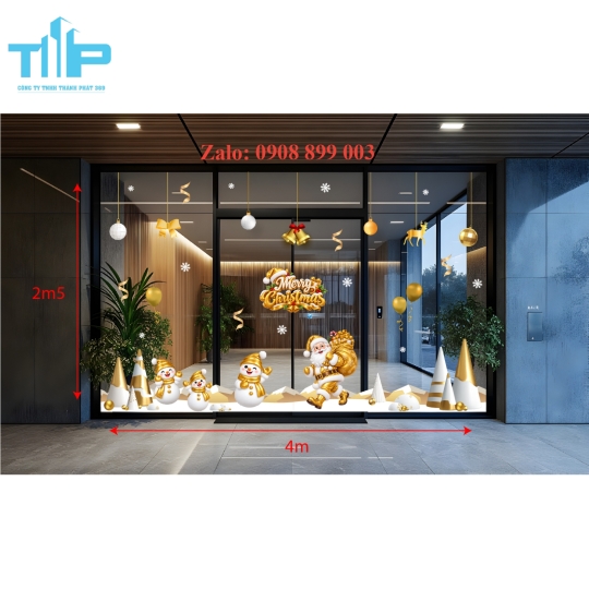 Decal Noel Dán Kính – Tổng Hợp Mẫu Decal Giáng Sinh Đẹp Và Ấn Tượng - mẫu 70